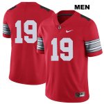 Men's NCAA Ohio State Buckeyes Dallas Gant #19 College Stitched 2018 Spring Game No Name Authentic Nike Red Football Jersey WI20M74GU